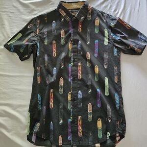 Burton snowboard print button up